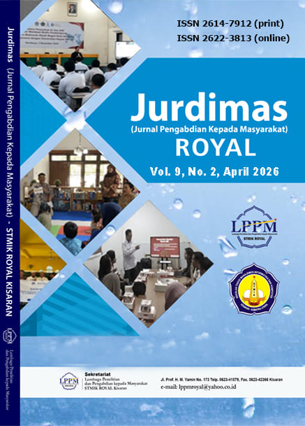 Jurdimas (Jurnal Pengabdian Kepada Masyarakat) Royal